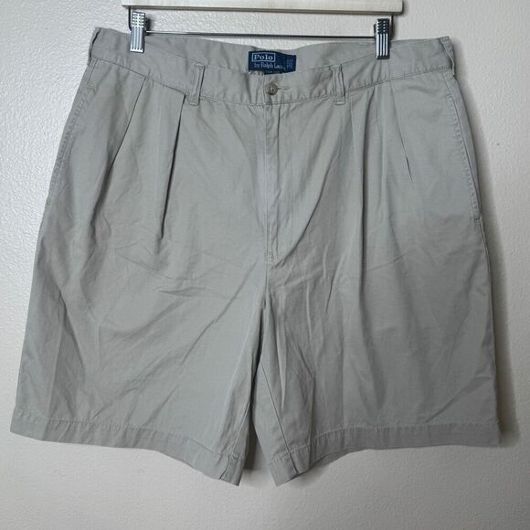 Polo Ralph Lauren Other - Polo Ralph Lauren Shorts Men's 38 Beige Chino Pleated Outdoors Cotton